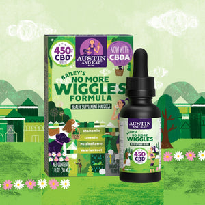 Austin and Kat No More Wiggles Calming CBD CBDA Oil for Dogs with Botanicals and Adaptogens