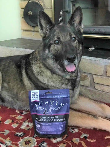 Zena loves her CBD wellness biscuits from Austin and Kat