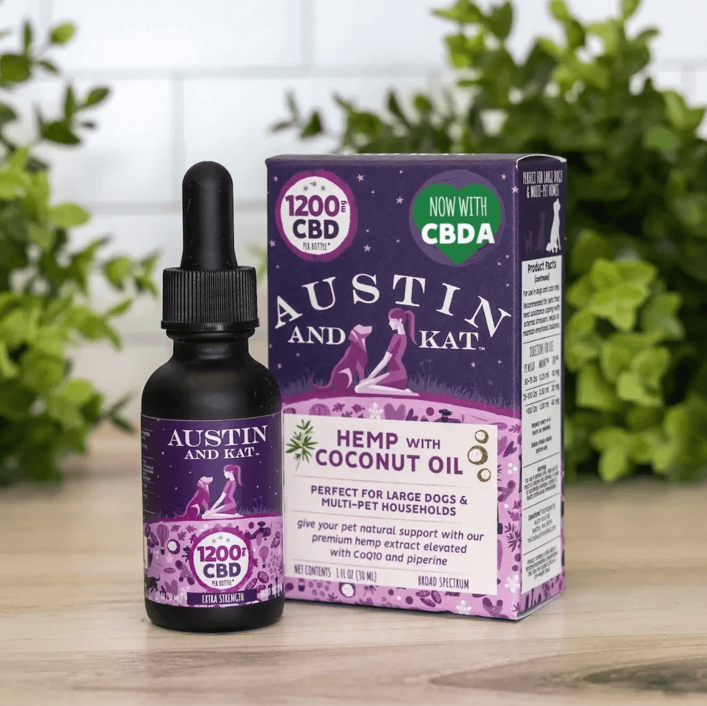 Austin and Kat Everyday Wellness Mobility and Calming CBD Coconut MCT Oil for Dogs Small Batch, Made in the USA