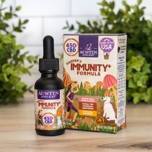 Austin and Kat Mushroom Medley CBD Oil for Dogs and Cats Small Batch, Made in the USA