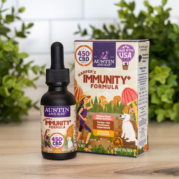 Austin and Kat Mushroom Medley CBD Oil for Dogs and Cats Small Batch, Made in the USA