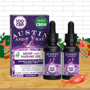 Austin and Kat Everyday Wellness Mobility and Calming CBD Salmon Oil for Dogs and Cats with Botanicals and Adaptogens